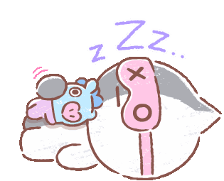 BT21 Mang sleeping on Van