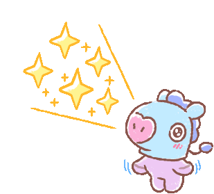 BT21 Mang emitting sparkles